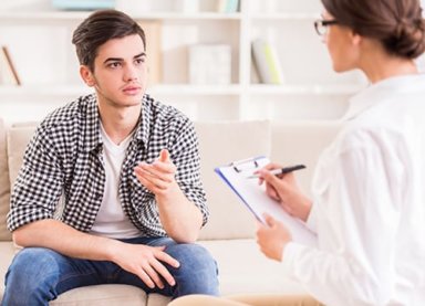 teen participating in cognitive behavioral therapy or cbt